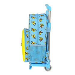MOCHILA 185+CARRO 705 CON BOLSILLO 3D BOB ESPONJA "POSITIVE VIBES" 612191020 34*26 SAFTA22