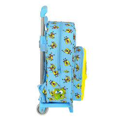 MOCHILA 185+CARRO 705 CON BOLSILLO 3D BOB ESPONJA "POSITIVE VIBES" 612191020 34*26 SAFTA22