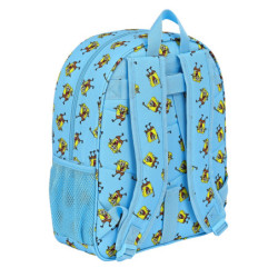 MOCHILA JUNIOR ADAPT.CARRO BOB ESPONJA "POSITIVE VIBES" 612191640 38*32 SAFTA22