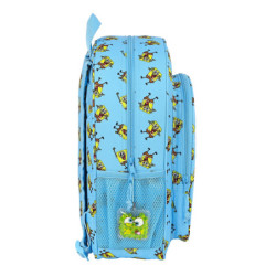 MOCHILA JUNIOR ADAPT.CARRO BOB ESPONJA "POSITIVE VIBES" 612191640 38*32 SAFTA22