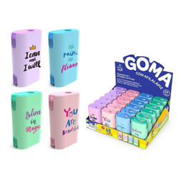 GOMAS DE BORRAR + SACAPUNTAS CON FRASES BISMARK KIDS 331835 POESSA UNIDAD (24)