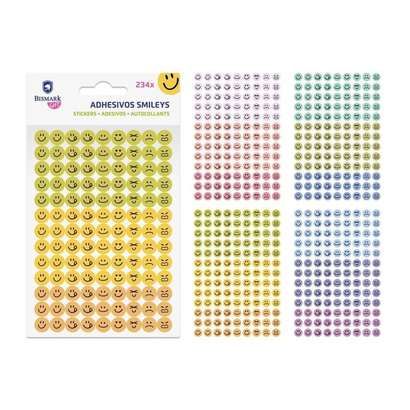 PEGATINAS SMILEYS SURTIDOS MINI BISMARK 234U 331942 POESSA (24)