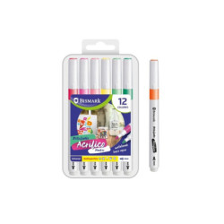 ROTULADOR BISMARK ACRILICO METALIZADO BASE AGUA ESTUCHE 12U POESSA 331994
