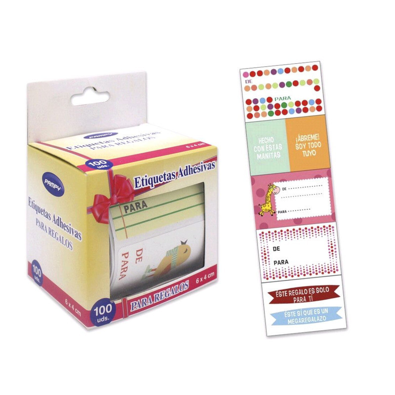 ETIQUETAS FELICIDADES POESSA TODO AÑO SURTIDAS DE PARA ROLLO 100U 6*4 325854