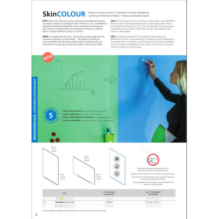 PIZARRA SKINWHITEBOARD 75*115CM ROCADA 6420R