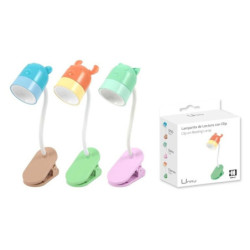 LAMPARA LECTURA POESSA CON CLIP COLORES PASTEL 3MOD 331351