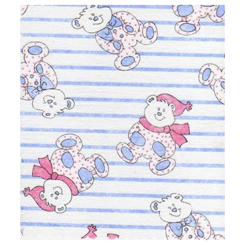 TUL OSITOS CUADRADO 25*25 AZUL PTE 100U ^