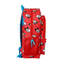 MOCHILA JUNIOR ADAPTABLE MICKEY MOUSE "HAPPY SMILES" 612214640 38*32 SAFTA22