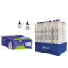 ROTULADOR BISMARK DOBLE PUNTA PINCEL FINELINER 48 COLORES C/SOPORTE 331980 POESSA