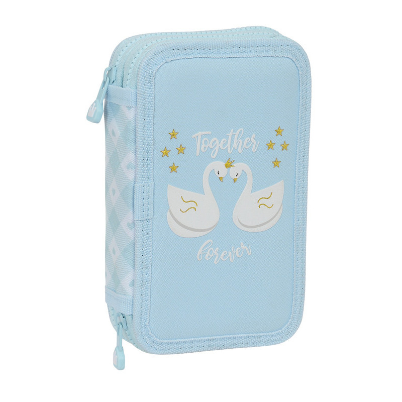 PLUMIER DOBLE PQÑO 28 PCS GLOWLAB "CISNES" 412313854 SAFTA24