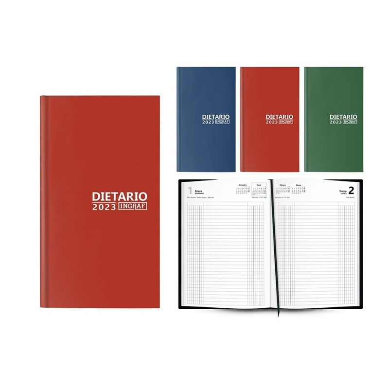 DIETARIO ANUAL 2023 POESSA23 D/P TAMAÑO 4º COLORES SURTIDOS 353406