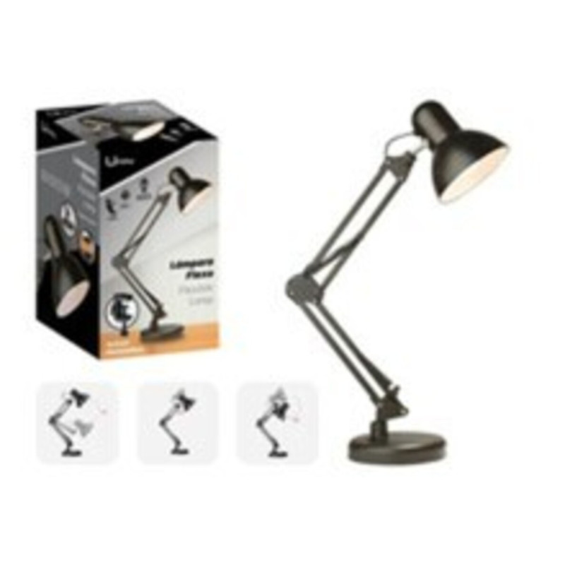 LAMPARA UMAY FLEXO SOBREMESA C/SOPORTE COLOR NEGRO 332159 POESSA UNIDAD
