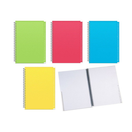 CUADERNO INDICE TAPA PLASTICO A-5 INGRAF OFICCE 3 COLORES 350326 POESSA