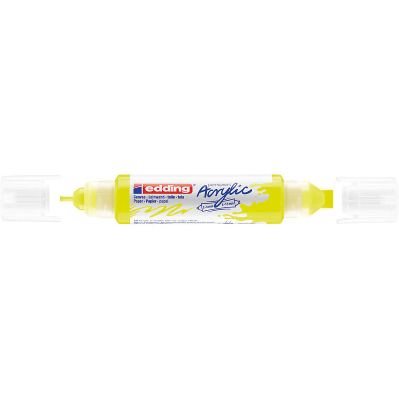 MARCADOR EDDING N.º 5400 ACRILICO 3D 2-3 / 5-10 MM AMARILLO NEON COLOR 65 UNIDAD