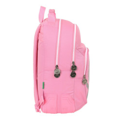 MOCHILA DOBLE ADAPTABLE BENETTON "FLAMINGO PINK" 612252773 42*32 SAFTA22