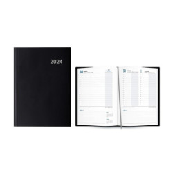 AGENDA ANUAL 2024 POESSA24 D/P TAMAÑO 4º ROMA COLOR NEGRO 354416