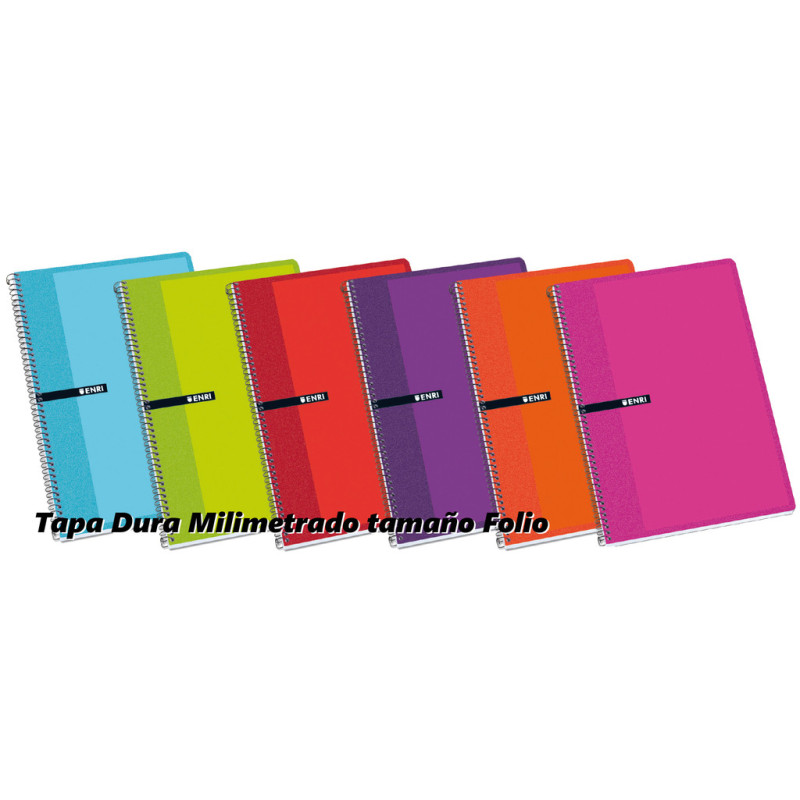 CUADERNO TD FL 80H ENRI MILIMETRADO SURTIDO