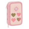 PLUMIER DOBLE PQÑO 28 PCS GLOWLAB "HEARTS" SAFTA23 ENERO 412317854