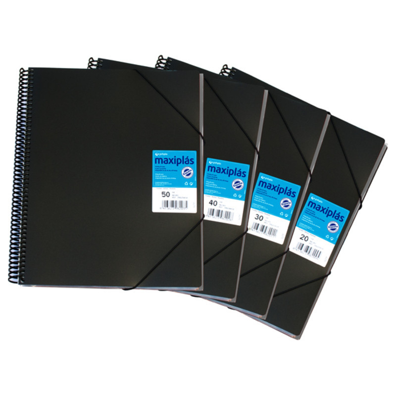 CUADERNO A-4 MAXIPLAS 80H 10F NEGRO 39842510 GRAFOPLAS