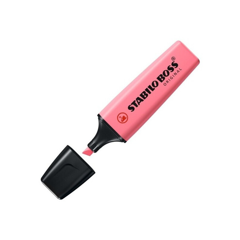 MARCD.FLUOR STABILO BOSS PASTEL ROSA CEREZO EN FLOR1 C/10U 70/150