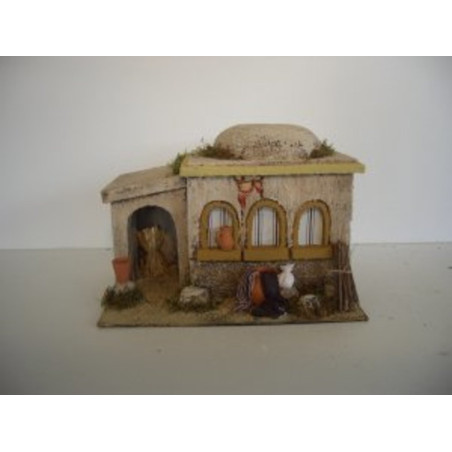 POSADA CORCHO DECORADA PEQ LUZ MOD POSADA 1 PEQ ^