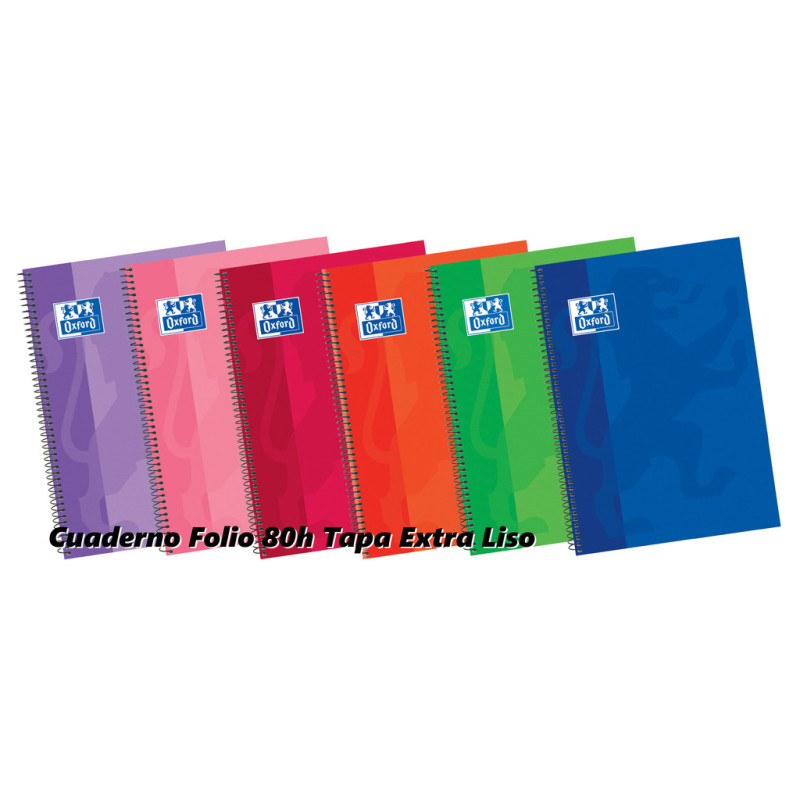 CUADERNO ENRI OXFORD SCHOOL TAPA EXTRA FOLIO 80H LISO 400043991