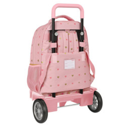 MOCHILA GDE. C/RUEDAS COMPACT EVOL. EXT. GLOWLAB "HEARTS" SAFTA23 ENERO 612317218