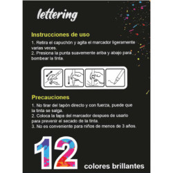 ROTULADOR BICOLOR BORDE PLATA CAJA 12U ALEX BOG OUTLINE PEN AB-0412