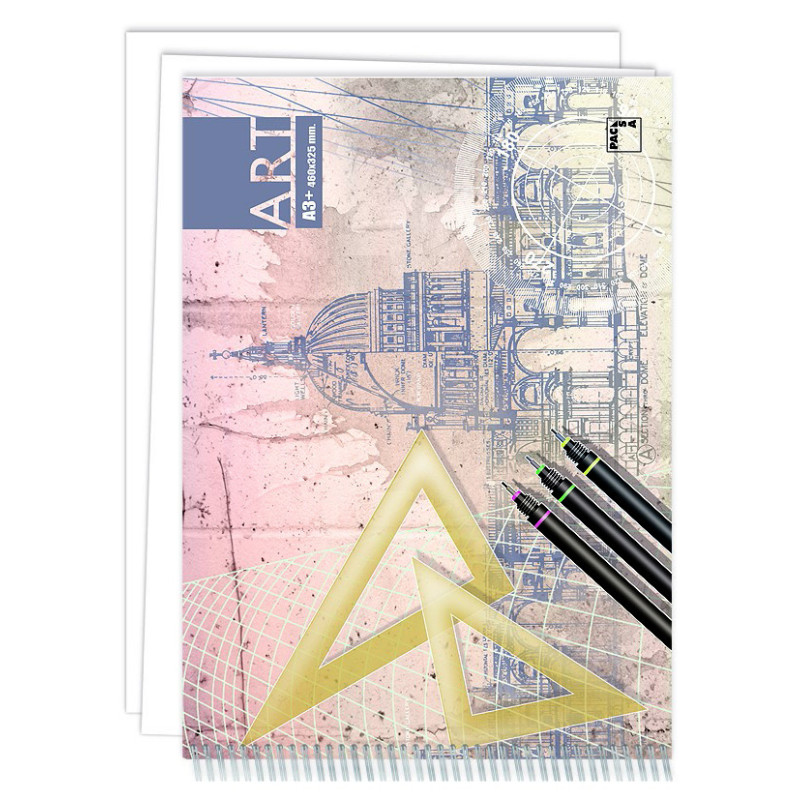 BLOC DIBUJO ESPIRAL ART 20H 140G EN A3+ LISO S/RECUADRO PACSA