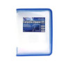 CARPETA A-4 OFFICE BOX ZIPPER TRANSPARENTE CREMALLERA 57561 BORDE AZUL UNIDAD