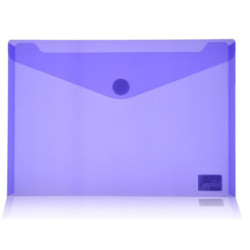 DOSSIER VELCRO A-4 OFFICE BOX VIOLETA TRANSPARENTE PTE 10U 90111-MO
