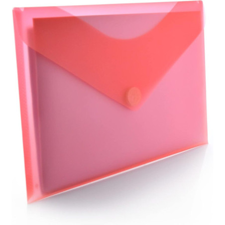 DOSSIER VELCRO A-4 OFFICE BOX ROJO TRANSPARENTE PTE 10U 90146