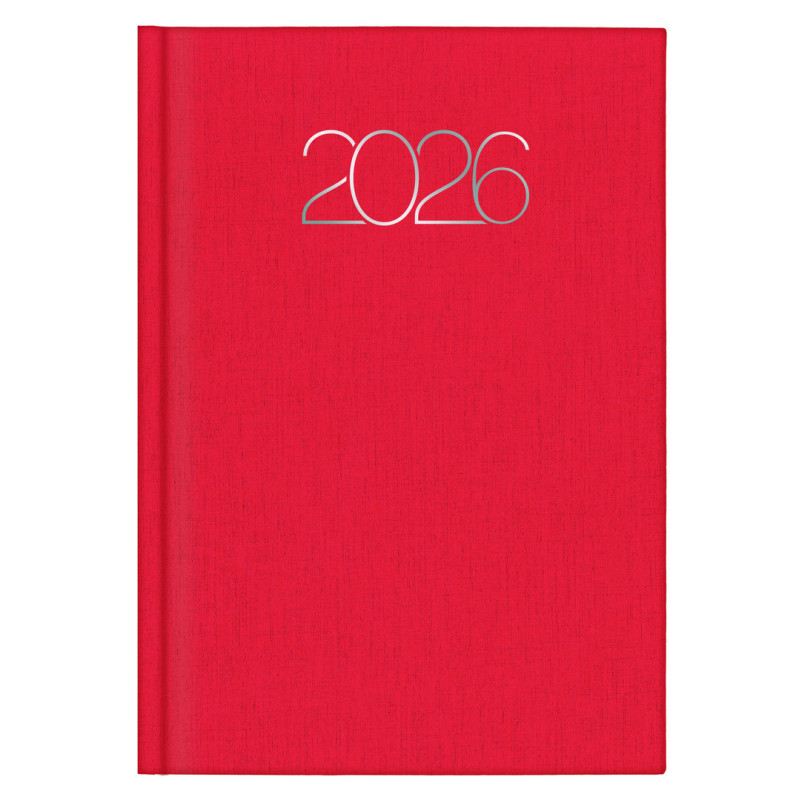 D07-DIETARIO BASE ITAL26 2026 PREMIUM ROJO-755 D/P 14’5X20’5 CM 0D0758755