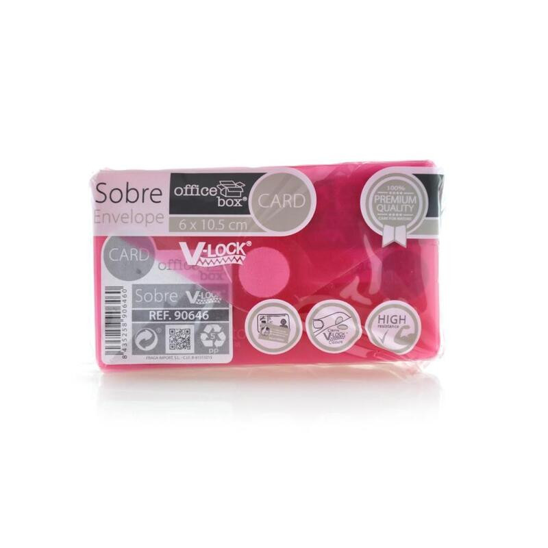 DOSSIER VELCRO OFFICEBOX 6,2*10,5 ROJO BOLSA 10U 90646