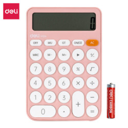 CALCULADORA SOBREMESA DELI COLORES NORDICOS ROSA M124