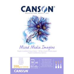 BLOC DIBUJO ENCOLADO A3 50H CANSON IMAGINE FINO 200G