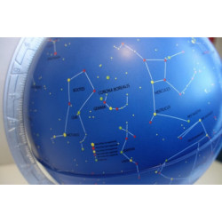 ESFERA LUMINOSA NOVARICO STELLARE ZODIACO AZUL 30CM PIE METAL MADERA