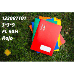 LIBRETA GRAPADA FOLIO 50 HOJAS 70 GR MM 3*3*9 ROJO 132087101 ESCOLOFI (10)