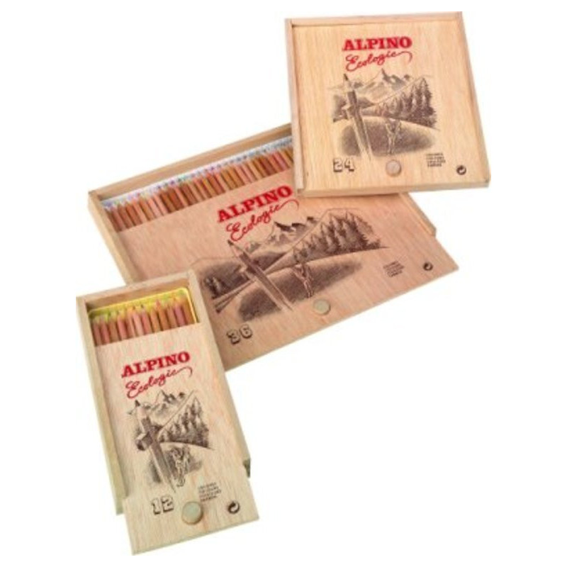 LAPIZ ALPINO 612 ECOLOGICO MADERA 12 COLORES ^