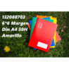 LIBRETA GRAPADA DIN A4 50 HOJAS 70 GR CUADRO 6*6 MARGEN AMARILLO 132088703 ESCOLOFI (10)