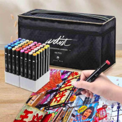 ROTULADOR DOBLE PUNTA PROFESIONAL MARKERS CAJA REGALO 160 COLORES SURTIDOS AB-1160 ALEX BOG