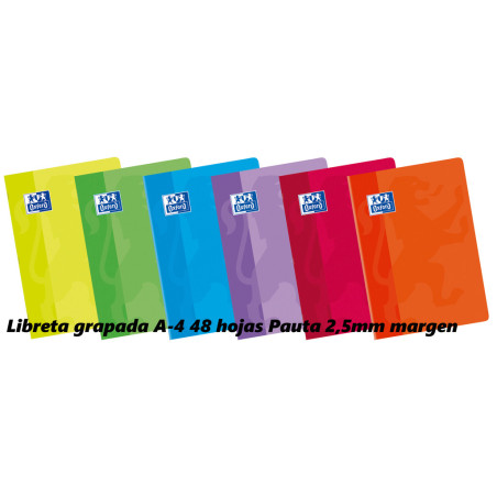LIBRETA ENRI OXFORD SCHOOL A-4 48H PAUTA 2,5MM 100100202