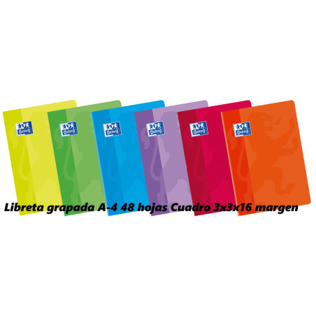 LIBRETA ENRI OXFORD SCHOOL A-4 48H MM 3*3*16 100104497