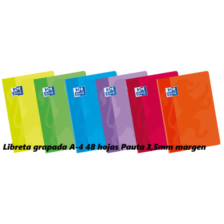 LIBRETA ENRI OXFORD SCHOOL A-4 48H PAUTA 3,5MM 100102899