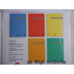 TAPAS A-4 DURA POLIPROPILENO 0,5 AMARILLA OPACA  PTE 100U YOSAN