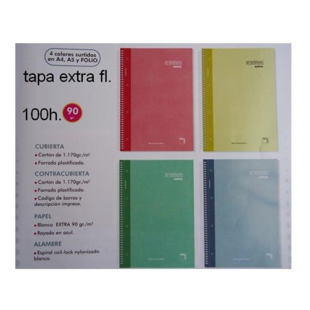 CUADERNO TE FOLIO 100H PACSA PREMIUM EXTRA 90G CUADROS 4*4 16478