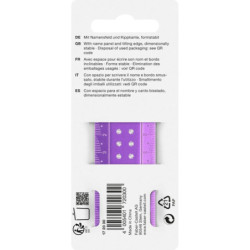 REGLA FABER-CASTELL 30CM AMBIDEXTRO LILA-TURQUESA SERIE DOTS IRROMPIBLE 172030