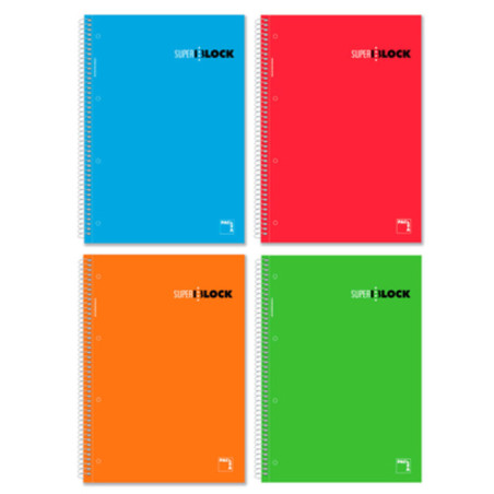 CUADERNO EUROPEAN A-5 160H TD PACSA SUPERBLOC CUADROS 5*5 16392