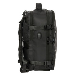 MOCHILA VIAJE CABINA PORTATIL 15,6'' REAL MADRID NEGRA SAFTA25 VAC 612524834 MEDIDAS: 44*29