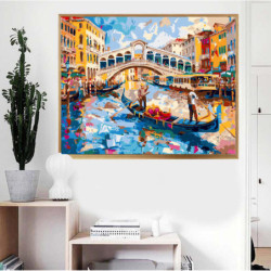 LIENZO ALEX BOG PINTAR POR NUMEROS 40*50 EL GONDOLERO VENECIA SG-0335
